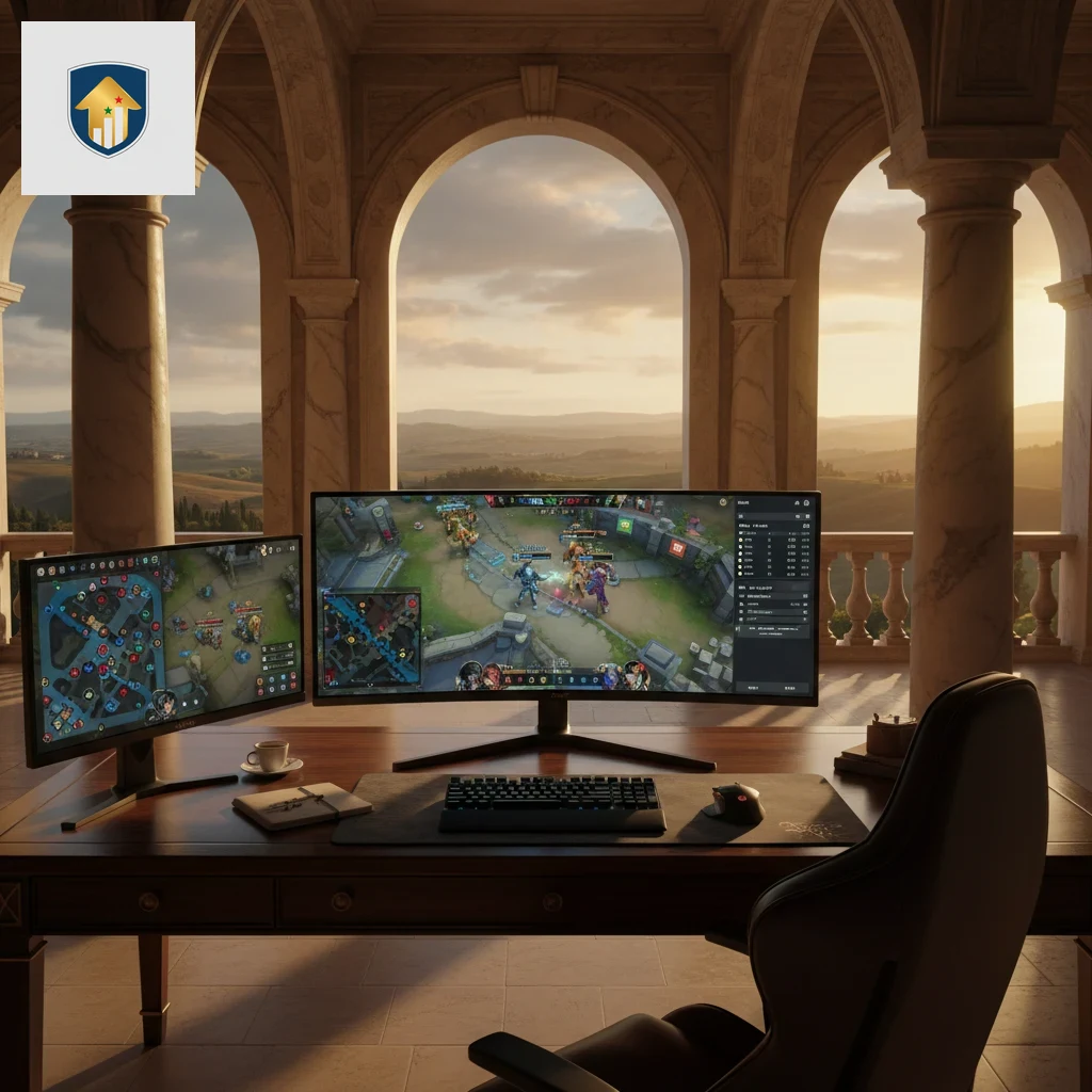 Interfaccia con streaming video e statistiche live per tornei eSports
