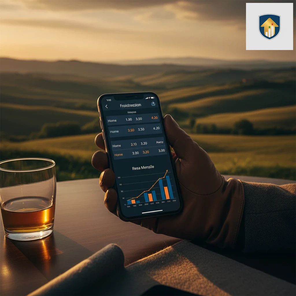 Dashboard statistica con l andamento del ROI e gestione del bankroll.