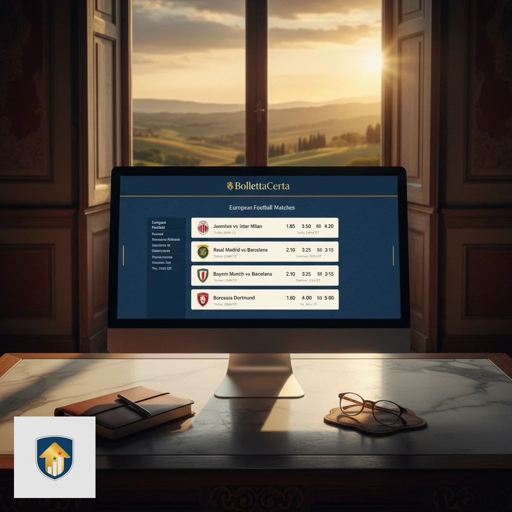 Schermata del palinsesto con quote pre-partita per Serie A e tornei internazionali.